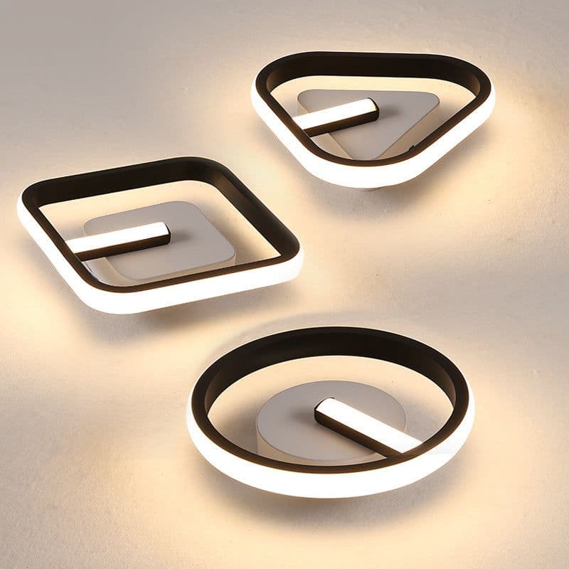 image-LED Ceiling Lamp Modern Double Circle Porch
