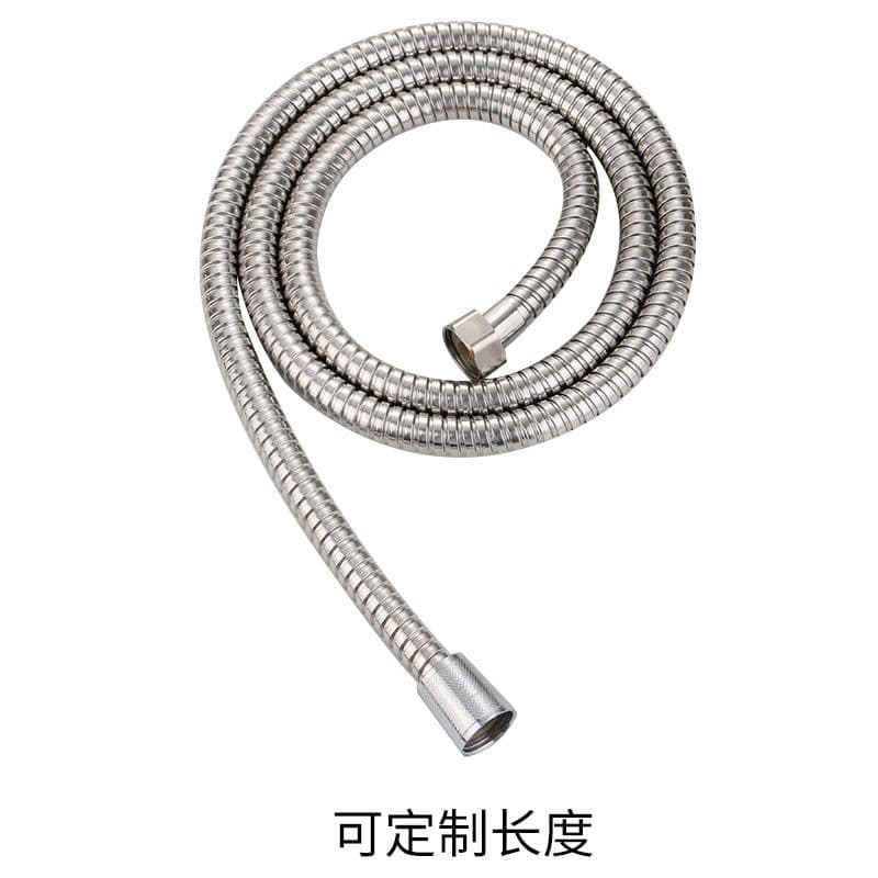 image-Stainless Steel Shower Hose 1.5m With Double Buckle Electroplated Finish