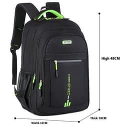 image-Men's Large Capacity Computer Backpack, Green 36-55L
