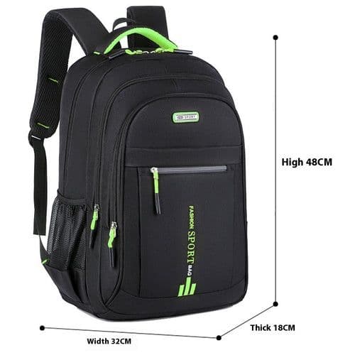 image-Men's Large Capacity Computer Backpack, Green 36-55L