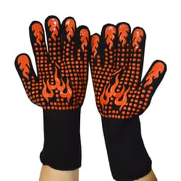 image-Fireproof BBQ Gloves - 800°F Heat Resistant Silicone