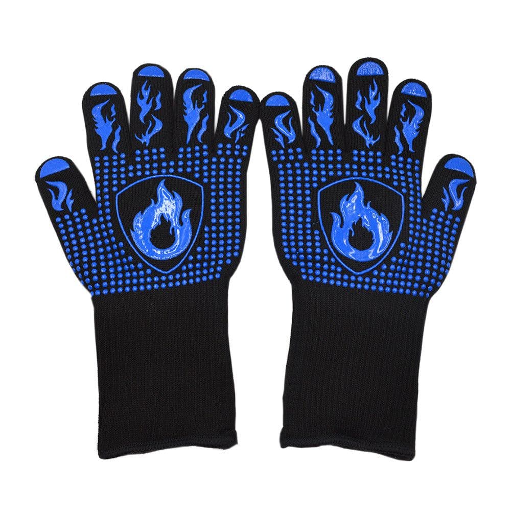 image-Fireproof BBQ Gloves - 800°F Heat Resistant Silicone
