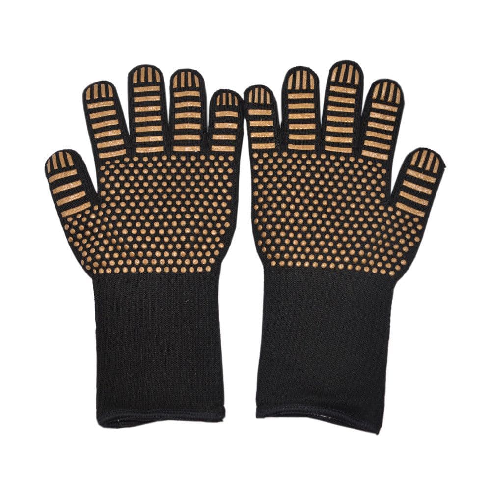 image-Fireproof BBQ Gloves - 800°F Heat Resistant Silicone