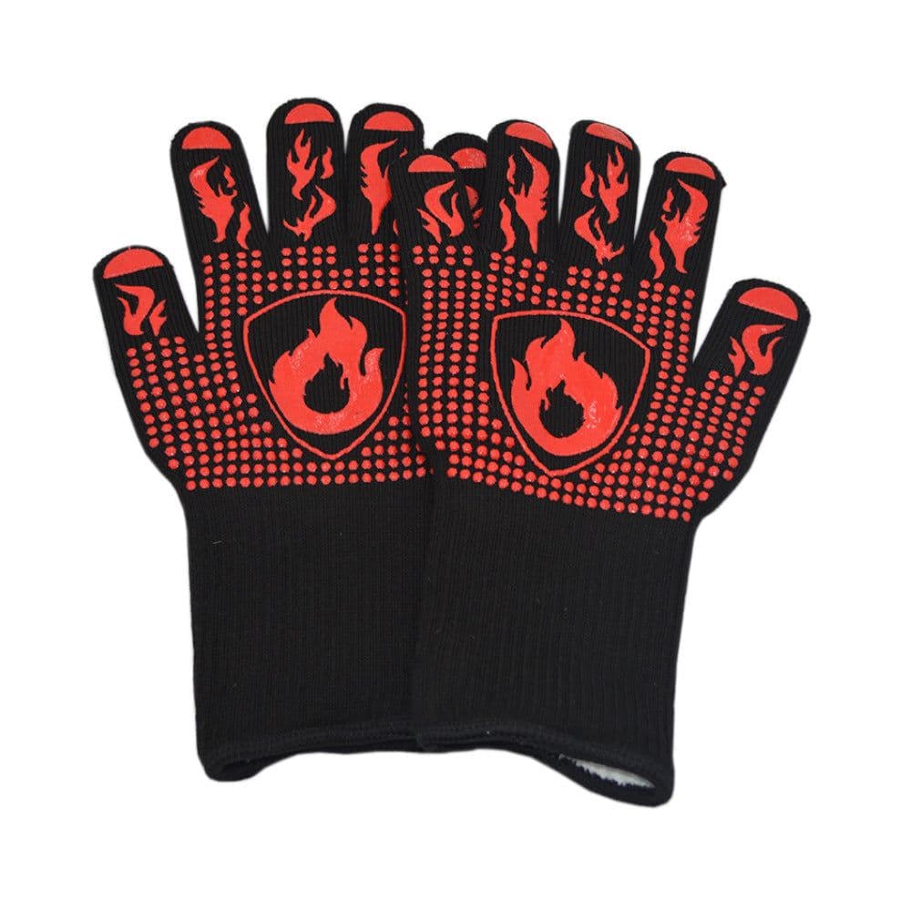 image-Fireproof BBQ Gloves - 800°F Heat Resistant Silicone