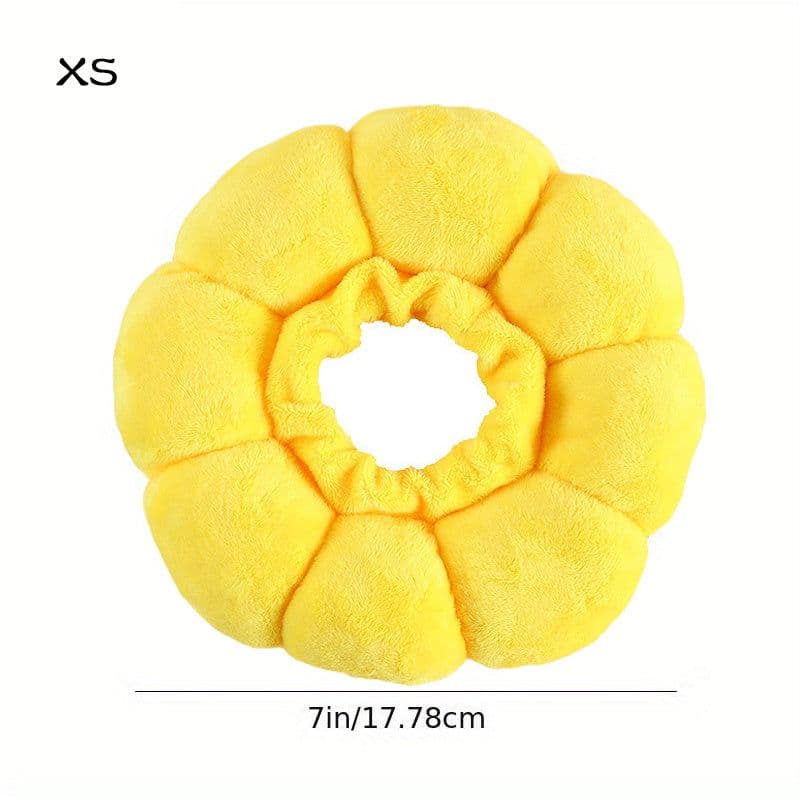 image-Cat Small Dog Recovery Collar, Cute Sunflower Neck Cone After Surgery, Adjustable Pet E Collar, Wound Healing Protective Cone Surgery Recovery Elizabethan Collars For Small Pets