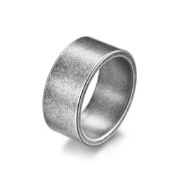 image-Titanium Steel Ring 10mm Matte Silver Size 12