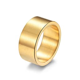 image-Titanium Steel Ring 10mm Matte Silver Size 12