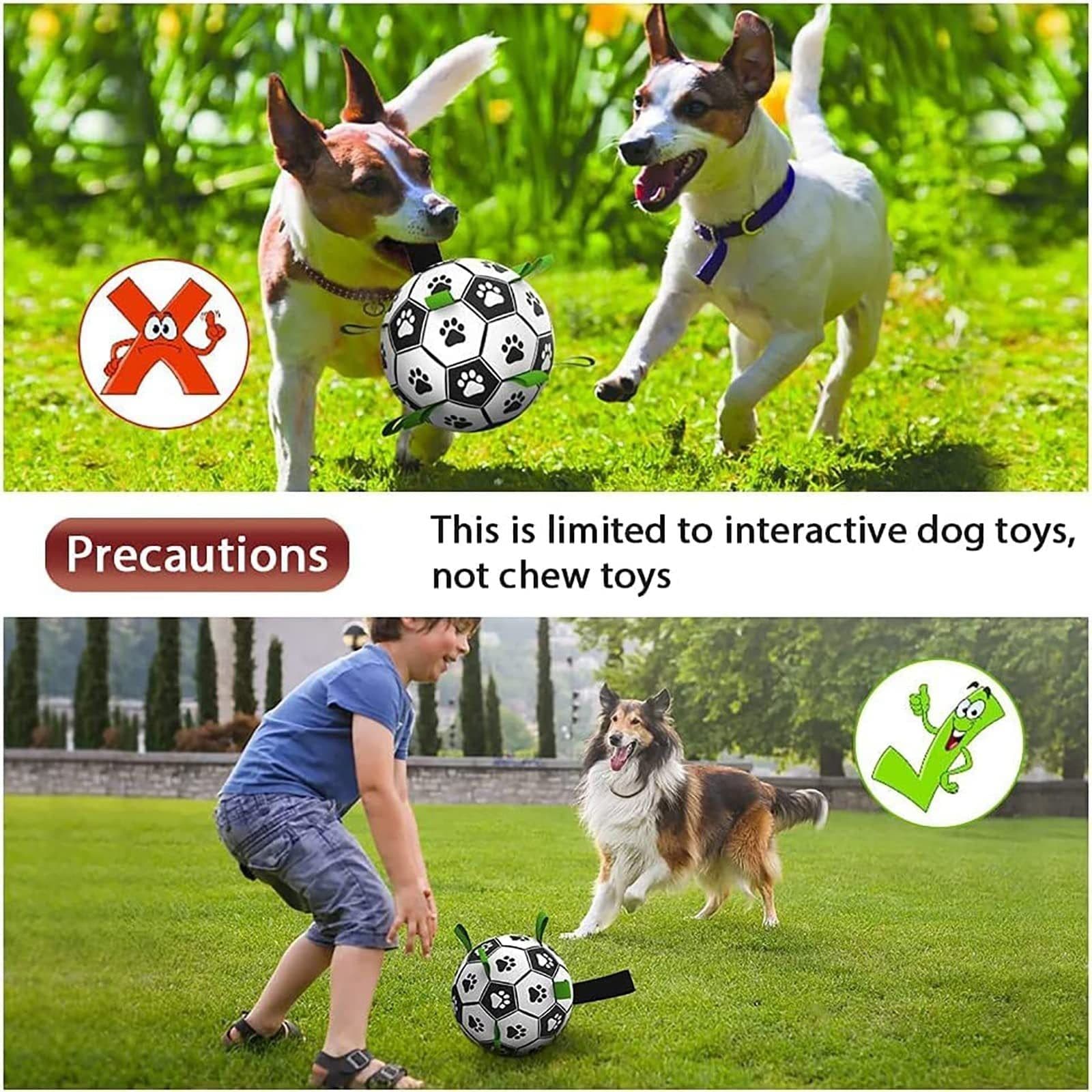 image-Interactive Dog Football Toy Soccer Ball Inflated Training Toy For Dogs Outdoor Border Collie Balls For Large Dogs Pet Supplies