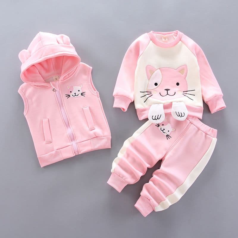 image-Children's clothing 2023 spring new children's clothing baby three-piece suit girls spring clothes spring boys suits