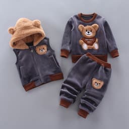 image-Children's clothing 2023 spring new children's clothing baby three-piece suit girls spring clothes spring boys suits