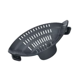 image-Cross-border kitchen pot side drainer fruit and vegetable noodle baffle silicone filter water divider pour vegetable leak-proof gadget