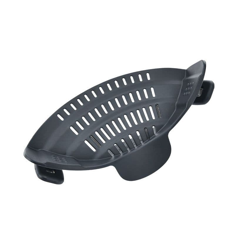 image-Cross-border kitchen pot side drainer fruit and vegetable noodle baffle silicone filter water divider pour vegetable leak-proof gadget