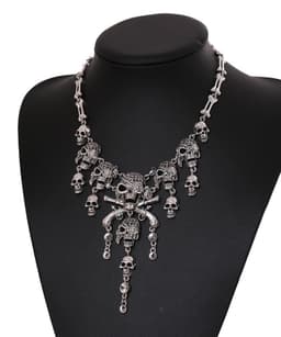 image-Jiaoyu Skull Necklace - Ancient Silver Retro