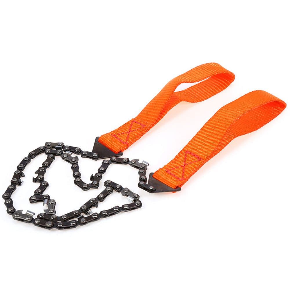 image-Outdoor wack 24" 11-Tooth Pocket Survival Hand Saw - Nylon Webbing Handle, Steel Blade