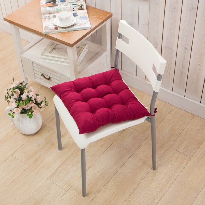 image-Tatami Cushion Solid Color Office Chair Pad