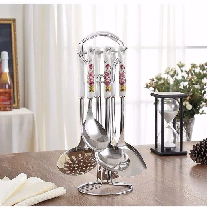 image-Seven-piece anti-scalding spatula and scoop