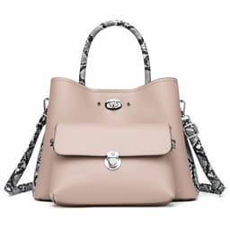 image-Two Pieces Snake Pattern Strap Messenger Bag