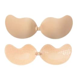 image-Silicone Invisible Bra - Mango Black Strapless D Cup
