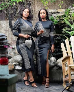 image-K8882 AliExpress European and American sexy hot diamond round neck slit long sleeve dress nightclub clothes