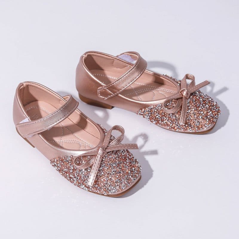 image-Sequins Princess Rhinestone Shoes for Girls - Champagne B-1 21-36