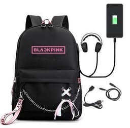 image-BLACKPINK Park Chae-young, LISA, Kim Ji-soo, the same starry sky backpack, school bag, backpack, Korean version, USB