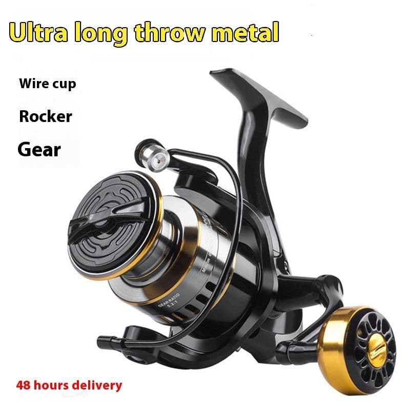 image-Spinning Reel All-metal Telescopic Fishing Rod Tossing