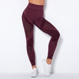 image-Cross-border new seamless knitted quick-drying hollow yoga fitness pants high-waisted hip-lifting tight-fitting sports yoga pants in stock
