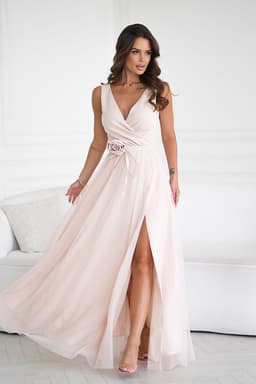 image-Long dress Bicotone