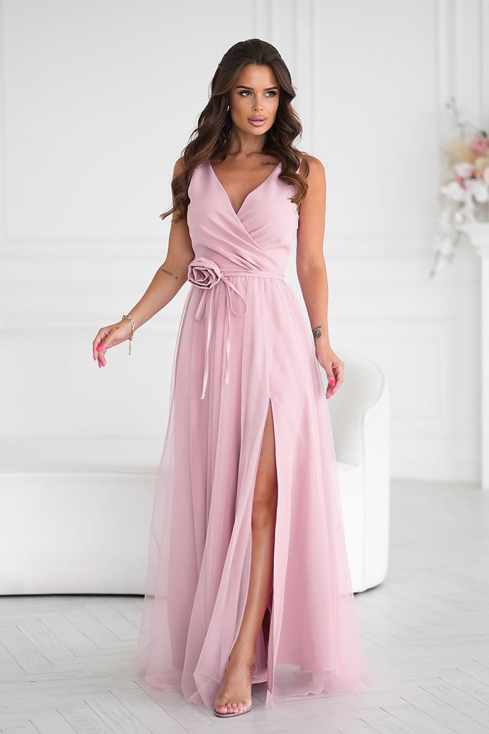 image-Long dress Bicotone