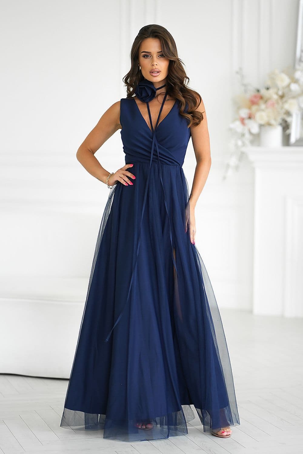 image-Long dress Bicotone