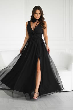 image-Long dress Bicotone