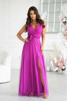 image-Long dress Bicotone