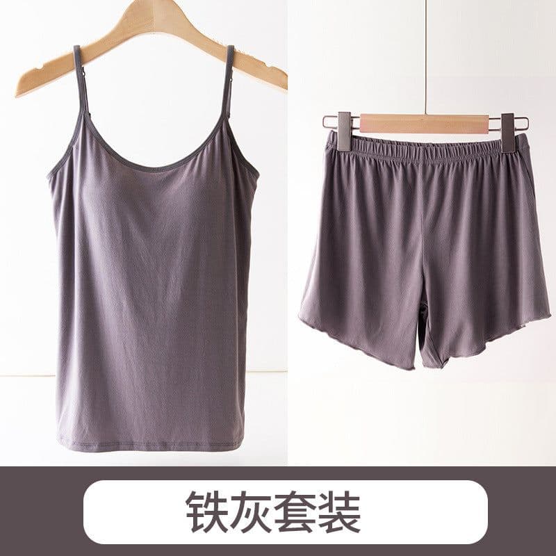 image-Sepsweet Modal Camisole Set Khaki XL