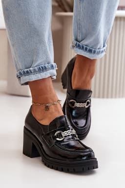 image-Heeled low shoes Step in style