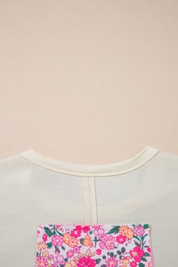 image-Jet Stream Floral Patched Oversized Tee