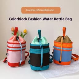image-Outdoor Portable Sports Water Cup Bag Handbag Crossbody Water Bottle Pouch