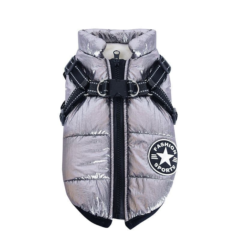 image-Dog Clothes Chest Back Integrated Cotton Vest Pet Cotton Clothes Winter Clothes