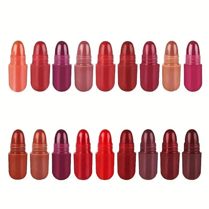 image-18pcs High-Pigment Matte Lipstick Set - Mini Capsule Collection for Long-Lasting Beauty