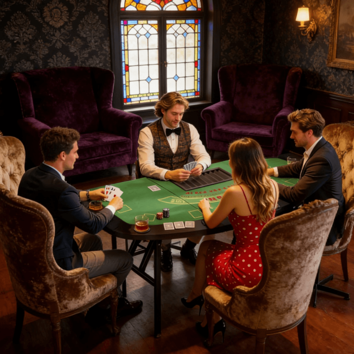 image-Poker Table - Green Felt, 8-Player, Steel Legs, Foldable - 71.7" L x 35.4" W x 29.5" H