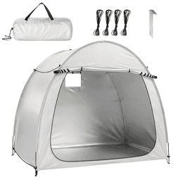 image-Bicycle Storage Shed 6.8x4.9FT Light Gray Arched 210D Oxford