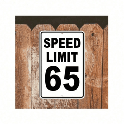 image-Retro Speed Limit 65 Metal Wall Plaque - 8x12" Vintage Design