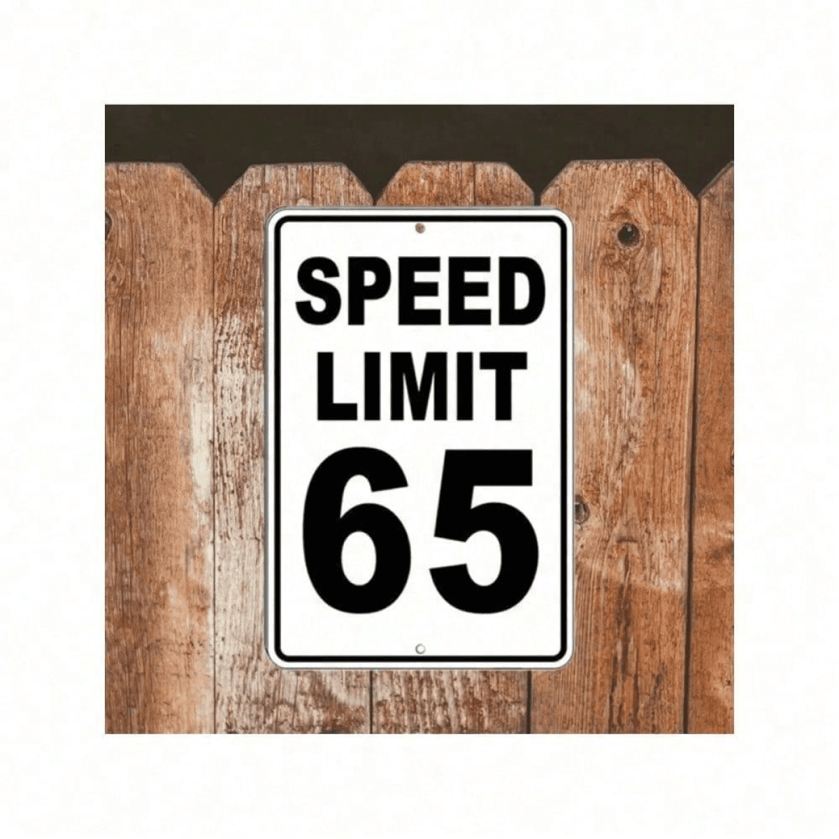 image-Retro Speed Limit 65 Metal Wall Plaque - 8x12" Vintage Design