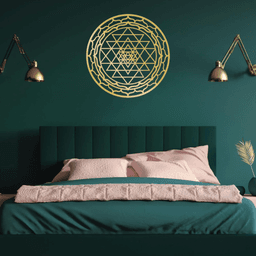 image-CIFbuy Sacred Mandala Wall Art - 16" Round Metal