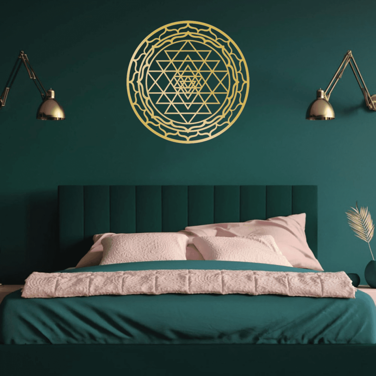 image-CIFbuy Sacred Mandala Wall Art - 16" Round Metal