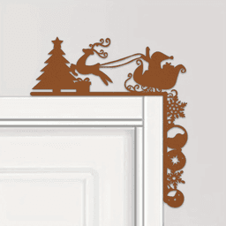 image-Vintage Metal Sleigh Wall Art Rustic Farmhouse Christmas Decor (55 characters)