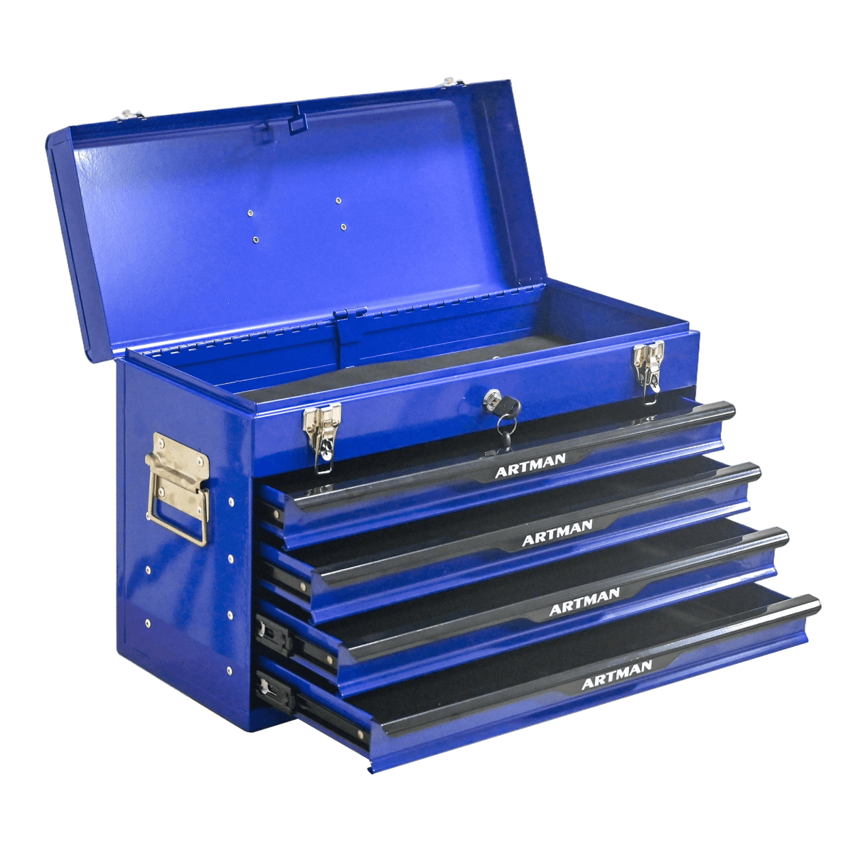 image-20" Steel Tool Box 3-Drawer - Blue Portable