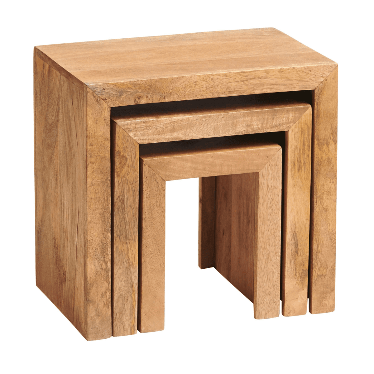 image-Toko Light Mango Nest Of 3 Tables