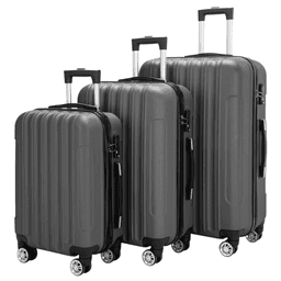 image-3-in-1 Large Capacity Travel Suitcase Set - Dark Gray 20"/24"/28"