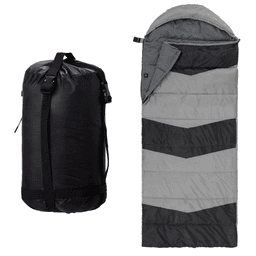 image-Heated Rectangular Sleeping Bag - USB, Waterproof, Gray - Multi-Zone Heating
