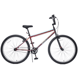 image-26 Inch Freestyle Bike for Teens, Steel Frame Single-Speed Bicycle with 2 Pegs , Front Caliper Brake and Rear V Brake, Bicycle for Boys and Girls Ages 14+